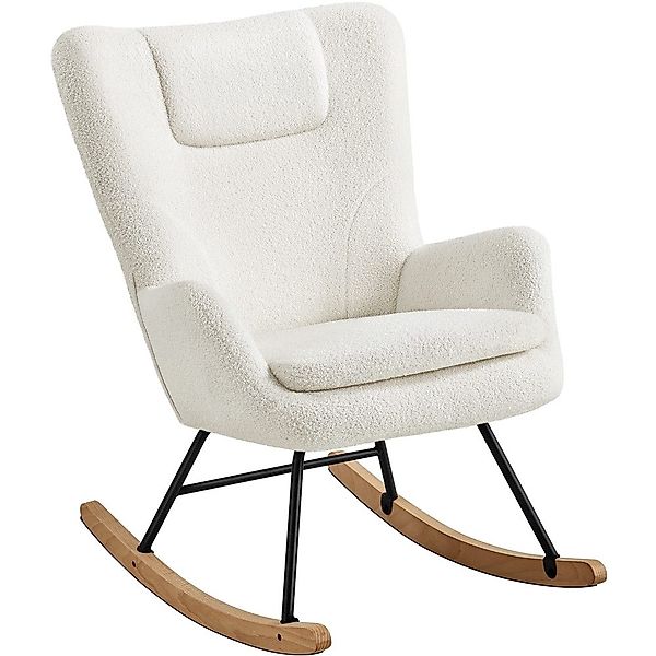 Yaheetech Schaukelstuhl Schaukelsessel in Teddyfell-Optik, Relaxsessel günstig online kaufen