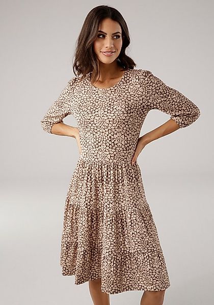 Laura Scott Jerseykleid femininer Stil, taillierte Passform, mit Volant am günstig online kaufen