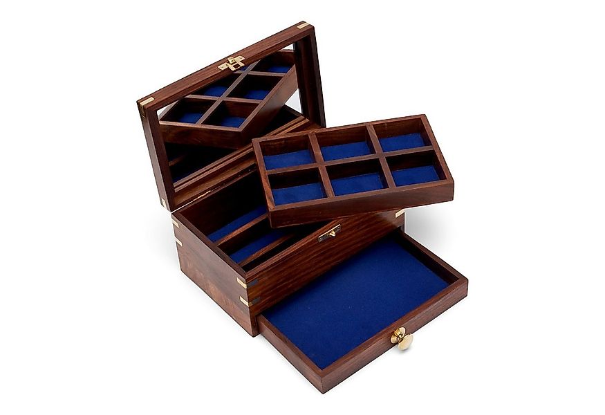 NKlaus Aufbewahrungsbox Maritim Schmuck Schatulle 22x14x12cm aus Holz und M günstig online kaufen