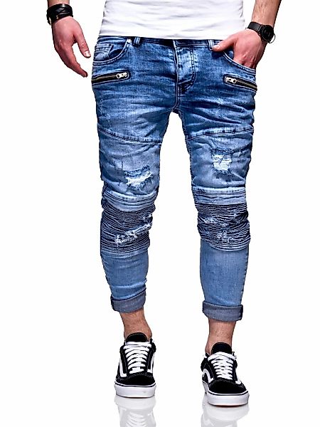 behype Slim-fit-Jeans "PHARREL", mit coolen Reißverschluss-Elementen günstig online kaufen