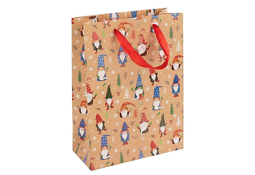Idena Tragetasche Idena Geschenktasche Weihnachten Wichtel 25x35x8,5cm 210g günstig online kaufen