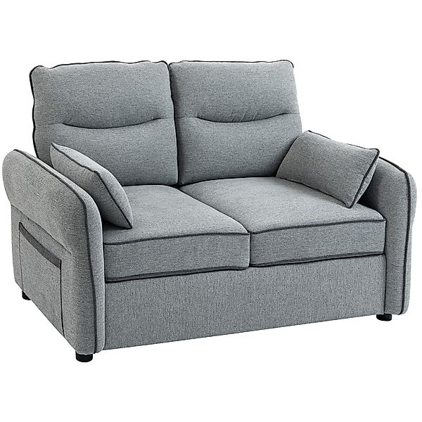 HOMCOM 2-Sitzer-Sofa, Wohnzimmersofa aus ägyptischem Samt 136 cm, 2 Kissen, günstig online kaufen