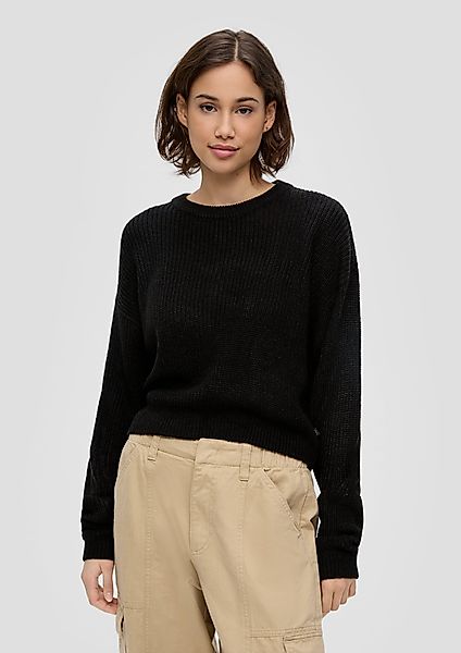 QS Rundhalspullover Basic (1-tlg) Rundhals, langarm, günstig online kaufen