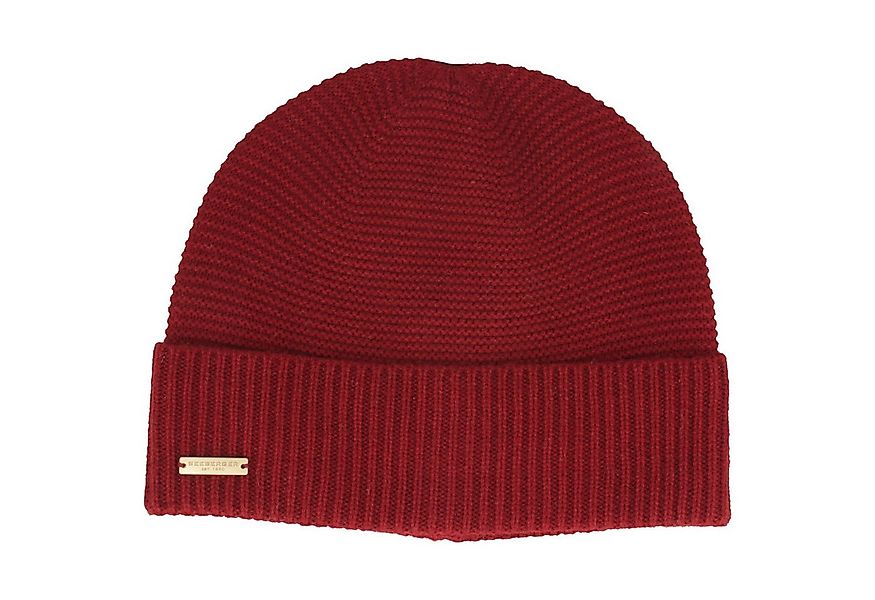 Seeberger Strickmütze Beanie mit Rippstrick-Umschlag günstig online kaufen
