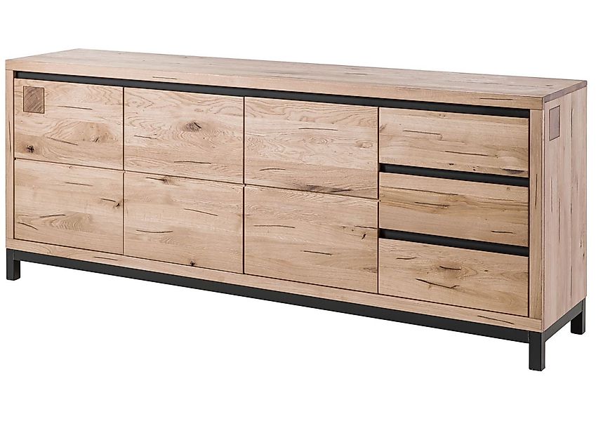 Massivmoebel24 Sideboard (Sideboard Wildeiche 210x45x85 bianco günstig online kaufen