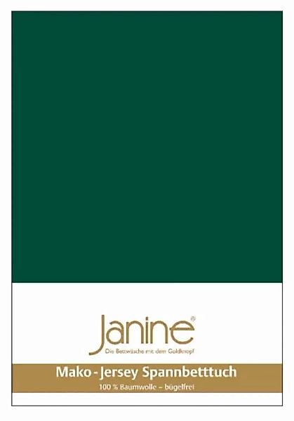 Janine Spanbetttuch Mako-Feinjersey 5007 waldgrün Größe:  150x200 cm günstig online kaufen