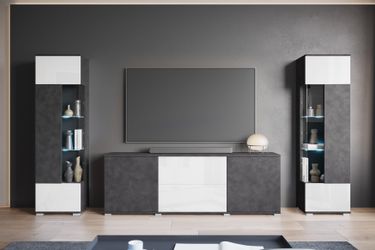 INOSIGN Wohnwand "KENIA" Komplett-Set, 3 Stk. tlg. Vitrinen mit Eckverglasu günstig online kaufen
