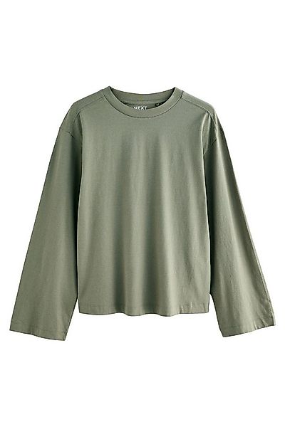 Next Langarmshirt Relaxed Fit Langarmshirt mit Rundhalsausschnitt (1-tlg) günstig online kaufen