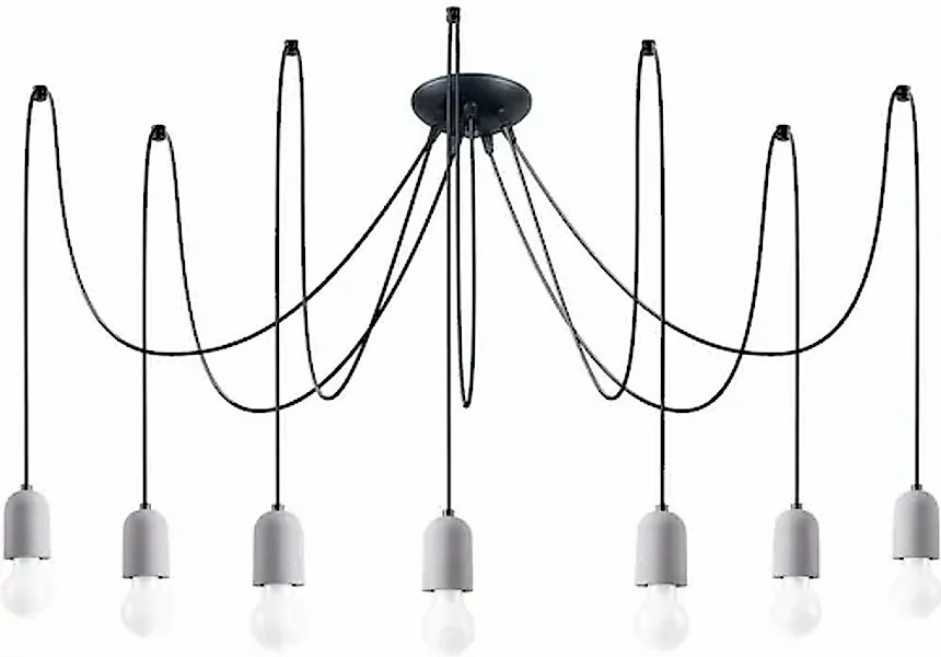 SOLLUX lighting Kronleuchter »NESO«, 7 flammig, Leuchtmittel E27   ohne Leu günstig online kaufen