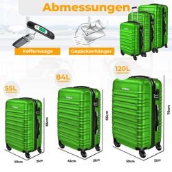 KESSER Kofferset, 4 Rollen, (3 tlg), günstig online kaufen