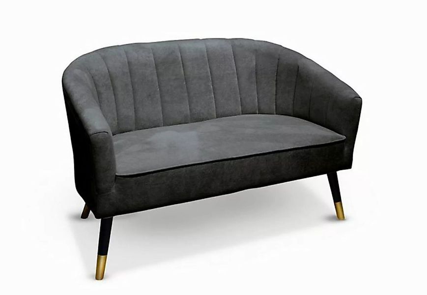 GILDE Sofa GILDE Sofa Vesuv - grau - H. 80cm x B. 128cm günstig online kaufen