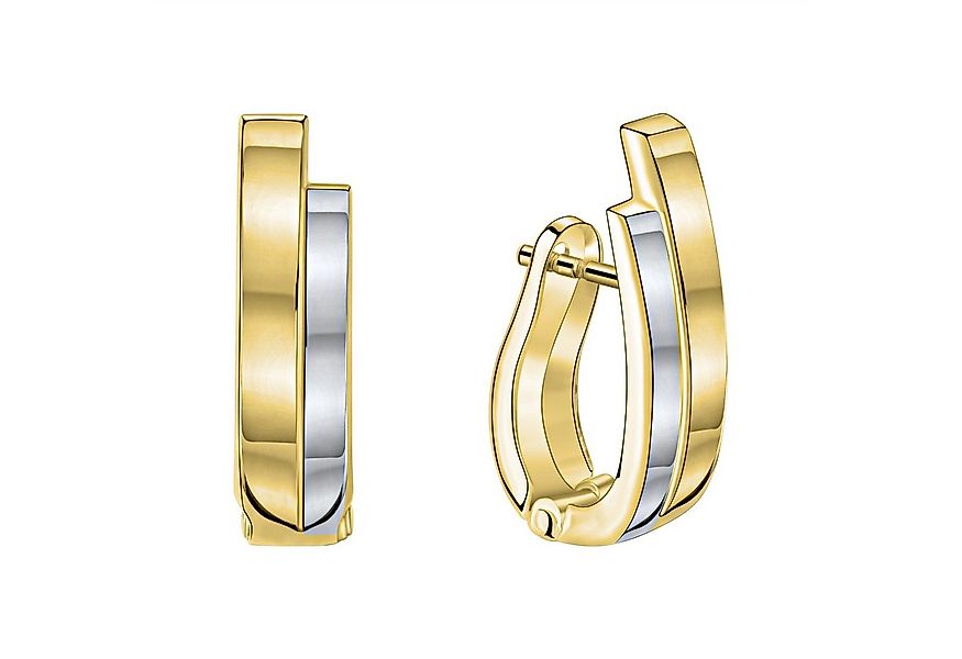 Vivance Paar Creolen 375/- Gelbgold bicolor glanz günstig online kaufen