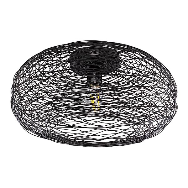 Lindby Deckenlampe Kaviya 10020796 Design Modern in Schwarz aus Metall 1-fl günstig online kaufen