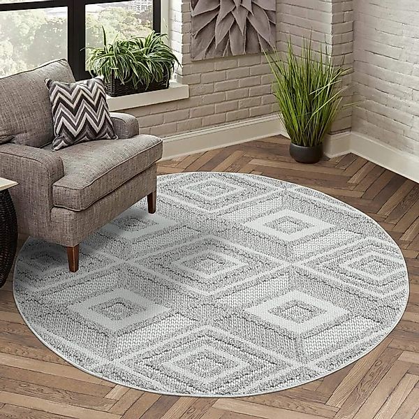Carpet City Teppich LINDO 8875, rund, günstig online kaufen
