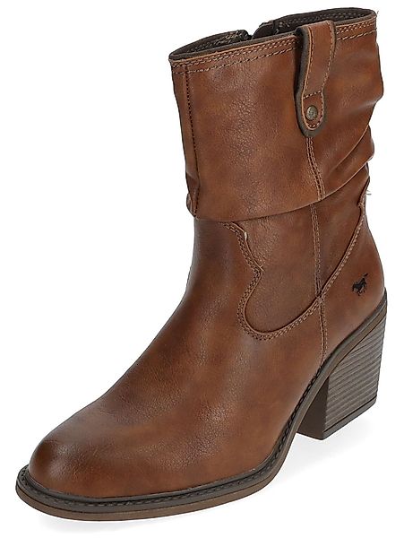 MUSTANG Stiefelette Lederimitat Cowboy Stiefelette günstig online kaufen