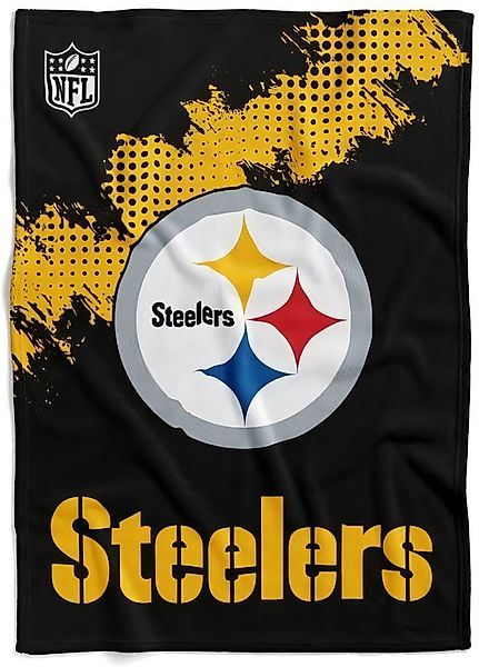 Wohndecke Flannel Decke Throw Corner, Pittsburgh Steelers günstig online kaufen