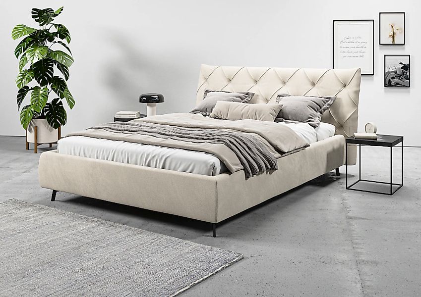 Home affaire Polsterbett "Elloree, in 4 Breiten bis 200cm, auch in Leder" K günstig online kaufen