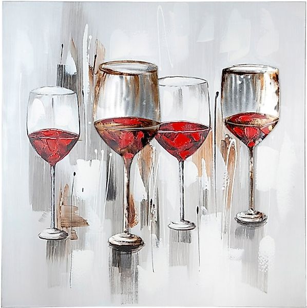 GILDE Wandbild »Hathi« Wein 1 Stk. tlg. handbemalt günstig online kaufen