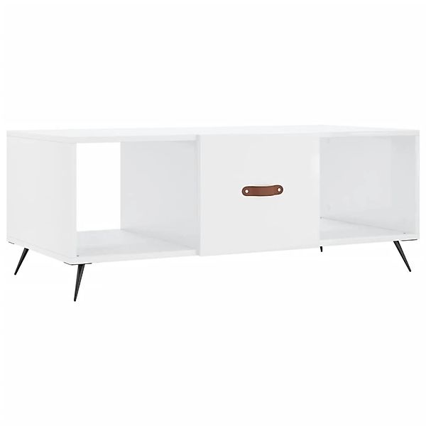 vidaXL Couchtisch Hochglanz-Weiß 102x50x40 cm Holzwerkstoff 829270 günstig online kaufen