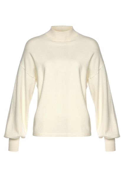 LASCANA Strickpullover mit kleinem Stehkragen, Feinstrickpullover, casual-c günstig online kaufen
