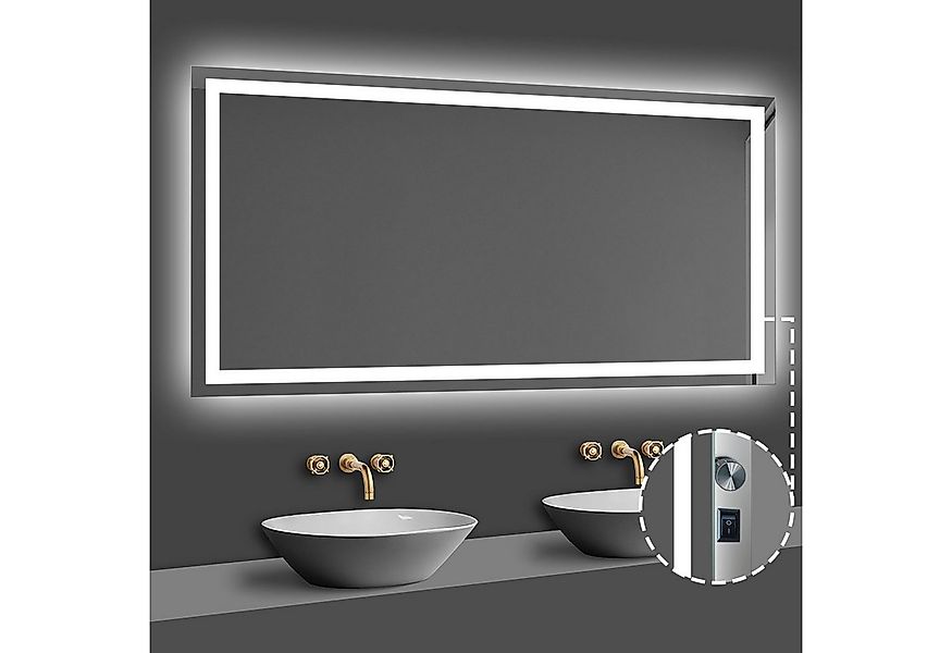 duschspa Badspiegel mit Beleuchtung Kaltweiß oder Kalt/Neutral/Warmweiß Bes günstig online kaufen