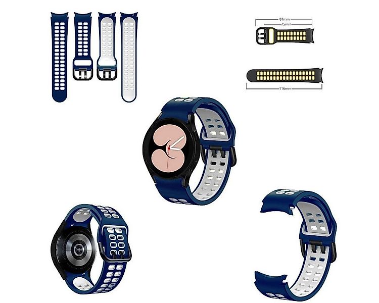 Wigento Smartwatch-Armband Für Samsung Galaxy Watch FE 6 5 4 Normal Pro Cla günstig online kaufen