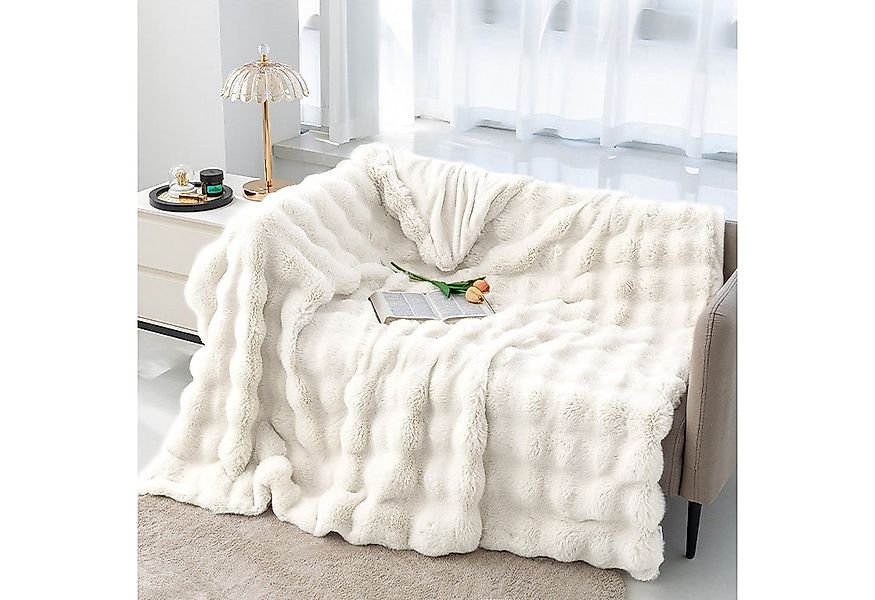 Wohndecke Bubble Decke Kuscheldecke Flauschig Warme Sofadecke Couchdecke, C günstig online kaufen