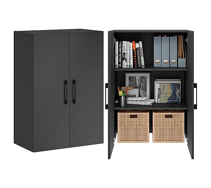 Bellamio Mehrzweckschrank Apol 88 cm hoch (3 Fächer, Anthrazitschwarz) Büro günstig online kaufen