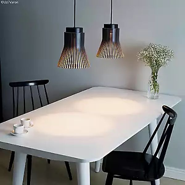 Secto Design Petite 4600 Pendelleuchte, Birke, natur/ Textilkabel weiß günstig online kaufen