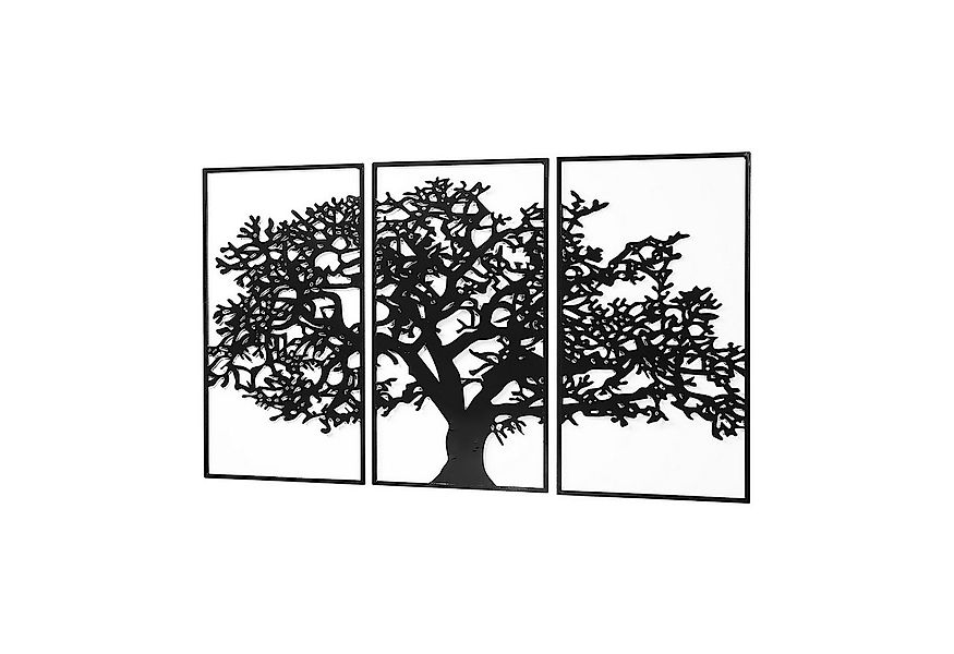 Kobolo Wandbild Metallbild NATURE dreiteilig aus schwarzem Metall günstig online kaufen