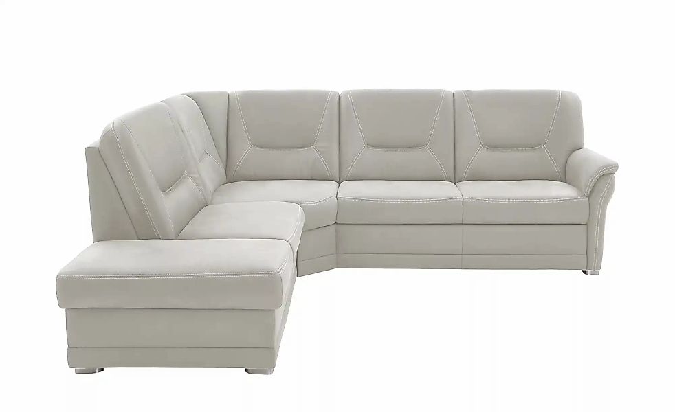 meinSofa Ecksofa aus Mikrofaser Edda ¦ silber ¦ Maße (cm): B: 253 H: 96 T: günstig online kaufen