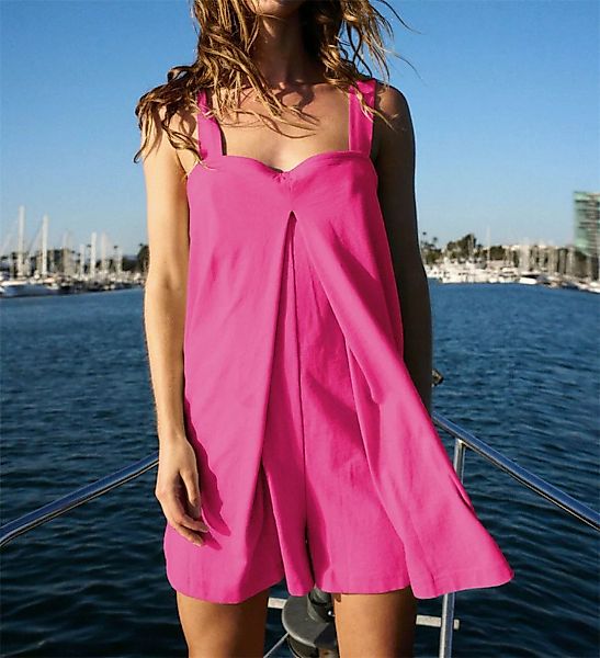 AFAZ New Trading UG Sommerkleid Ärmelloser Jumpsuit-Rock mit quadratischen günstig online kaufen
