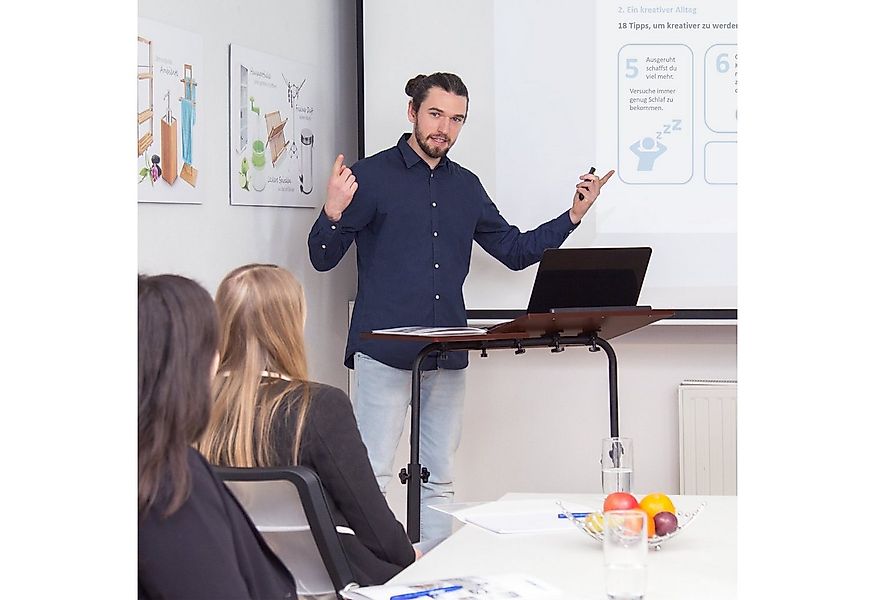 relaxdays Laptoptisch groß höhenverstellbar, gelb günstig online kaufen