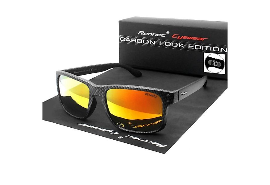 Rennec Sonnenbrille (Rechteckige Herren Sonnenbrille mit Brillenbeutel) Bri günstig online kaufen