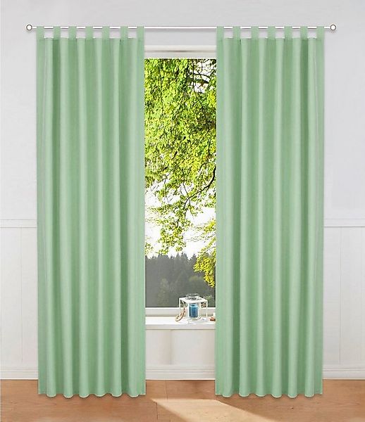 OTTO home Vorhang Parry (2 St), Schlaufen, blickdicht, Polyester, 2-er Set, günstig online kaufen