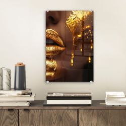 MuchoWow Acrylglasbild Frau - Gold - günstig online kaufen
