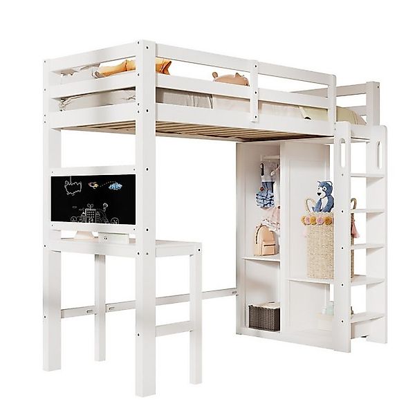 Gotagee Kinderbett Einzelbett Hochbett Jugendbett mit Schreibtisch Flaches günstig online kaufen
