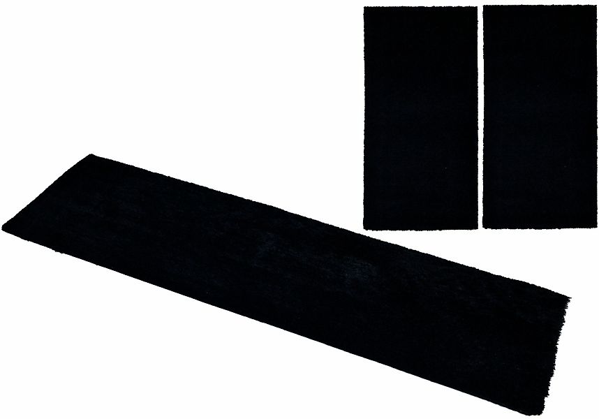 my home Bettumrandung "Malin" Höhe 43 mm 3 Stk. tlg. Hochflor, Shaggy, Uni- günstig online kaufen