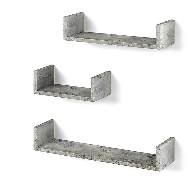 Vicco Bücherregal, Beton, 60 x 10 cm 3er Set, 3-tlg. günstig online kaufen