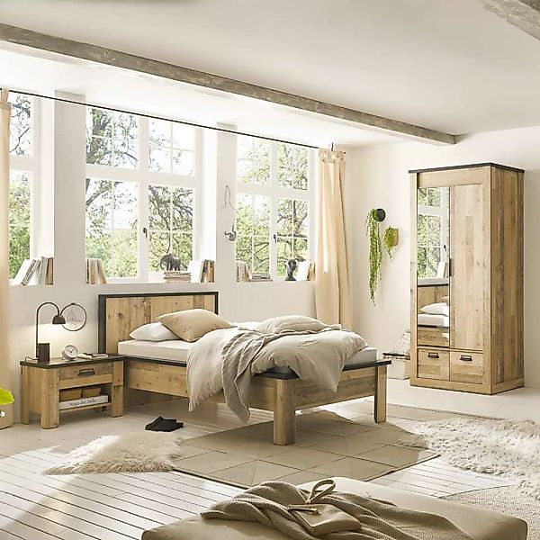 Schlafzimmermöbel komplett im Landhausstil 209 cm hoch (dreiteilig) günstig online kaufen