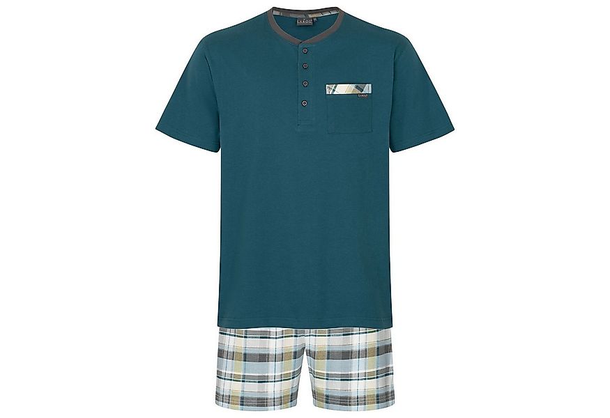 LAROG Schlafanzug Shorty chesapeake bay / checks (2 tlg) Shorty mit Knopfle günstig online kaufen