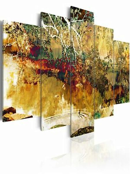 artgeist Wandbild Garten: Abstrakt mehrfarbig Gr. 200 x 100 günstig online kaufen