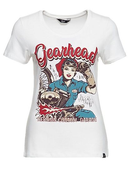 QueenKerosin Print-Shirt Gearhead (1-tlg) mit Frontprint und Rundhalsaussch günstig online kaufen
