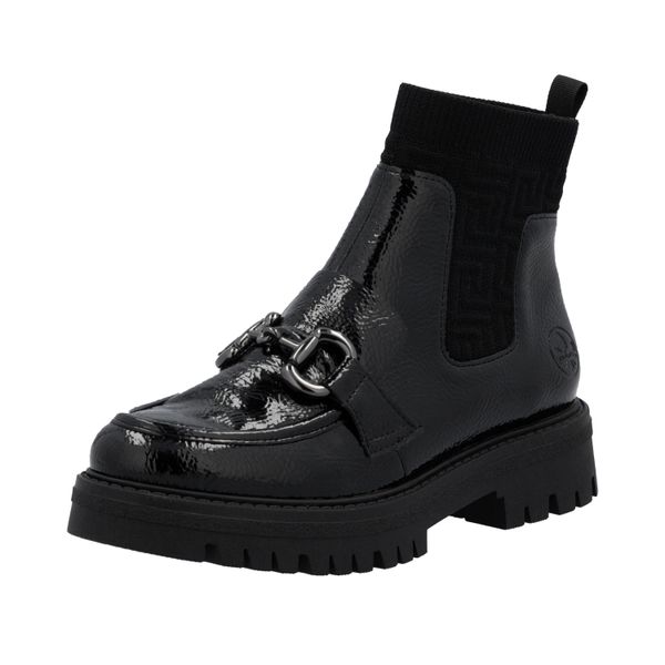 Rieker Schlupfboots Stiefelette, Plateauboots, Profilsohle, Blockabsatz, günstig online kaufen