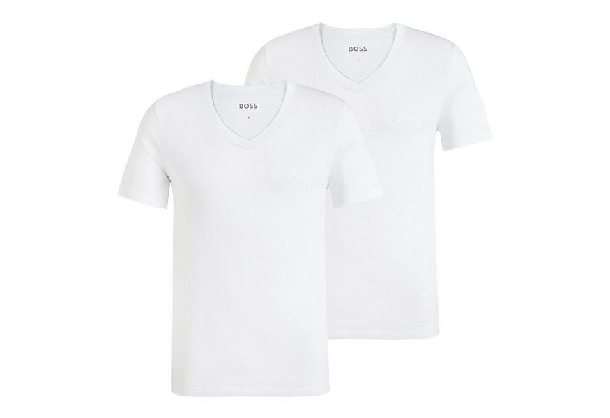 BOSS T-Shirt T-Shirt 2P ComfortS mit gesticktem Ton-in-Ton Logo günstig online kaufen