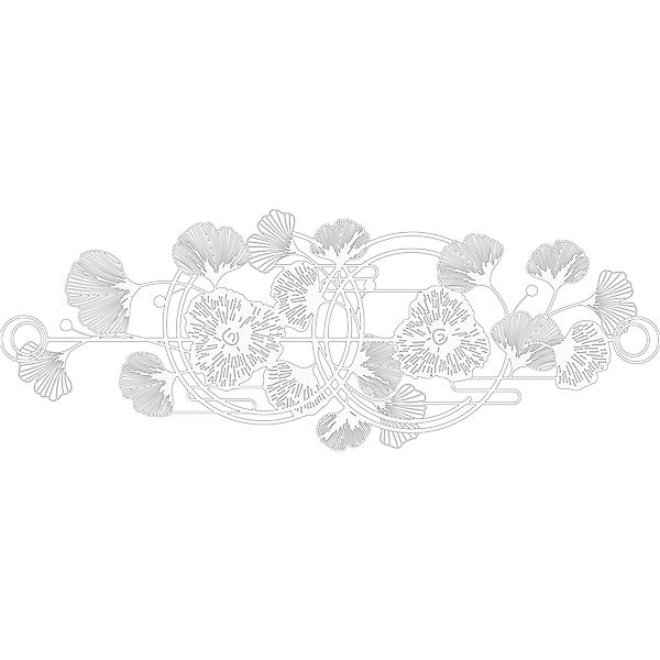 Jumpeak Wanddekoobjekt Floral Leaf Metal Art günstig online kaufen