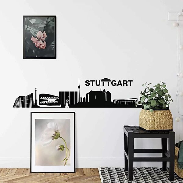 Wall-Art Wandtattoo »XXL Stadt Skyline Stuttgart 120cm«, (Set, 1 St.), selb günstig online kaufen