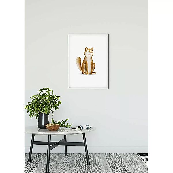 KOMAR Wandbild - Cute Animal Dog - Größe: 50 x 70 cm mehrfarbig Gr. one siz günstig online kaufen
