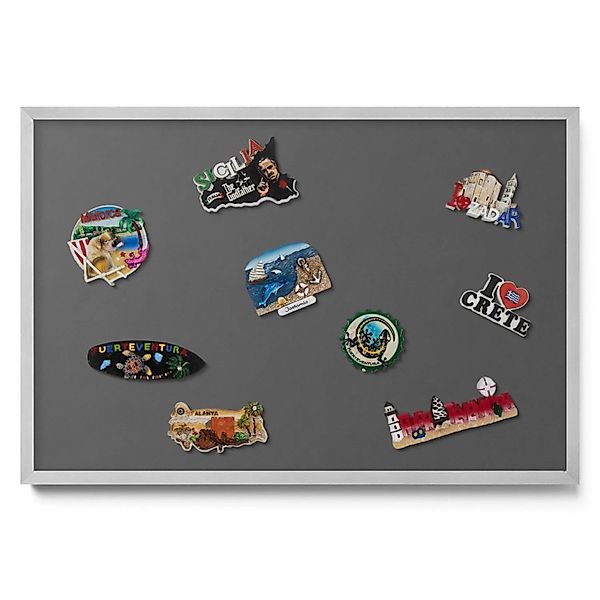 Tulup Magnettafel Gerahmte Magnettafel für Urlaubserinnerungen Farbe Dunkel günstig online kaufen