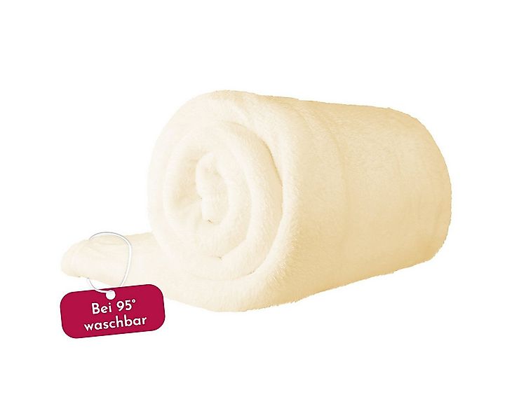 Wohndecke Kuscheldecke aus 100% Polyester, 150x220 cm, Clinotest, Kochfest günstig online kaufen
